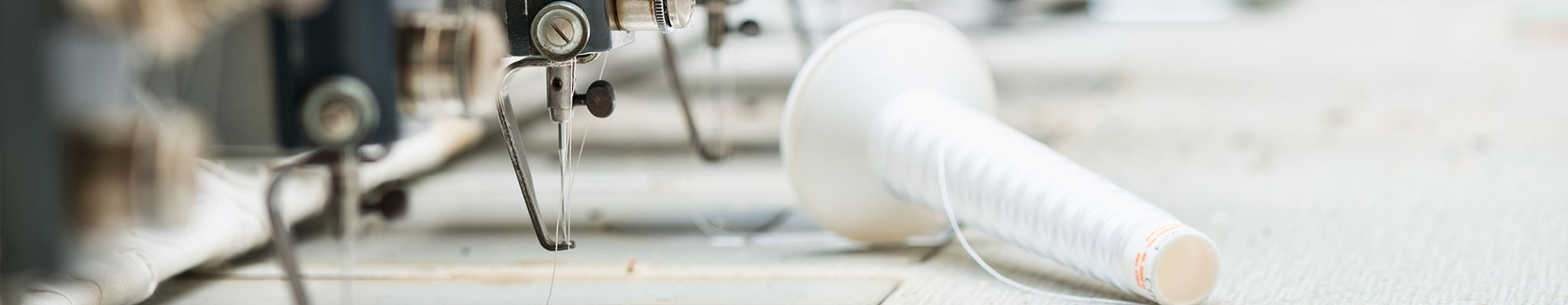 Nahaufnahme Industrienähmaschine